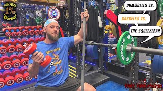 Dumbbells vs. Barbell vs. SqueezeBar [Strict Vision Athletics]