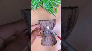 ചിരട്ടയെ😱 ഒന്ന് സുന്ദരിയാക്കി എടുത്താലോ🥥/coconut shell craft#shorts#diy#art#craftwithgreeshma