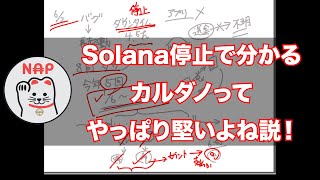 カルダノADA ｜ソラナ(Solana）の停止で分かる、カルダノってやっぱり硬いよね説