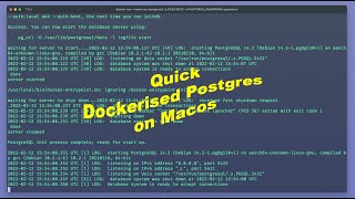 Postgres with Docker on Macos and PGAdmin