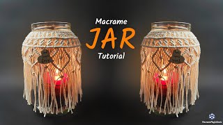 DIY MACRAME MASON JAR LAMP