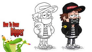 how to draw Dipper Hypebeast | Gravity Falls