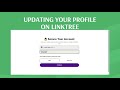 Updating your profile on Linktree