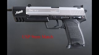 HK Heckler Koch USP Match 9mm aka the Laura Croft Pistol