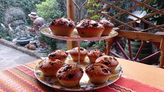 Вкусни мъфини с боровинки и шоколад / Delicious blueberry and chocolate muffins