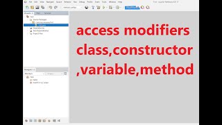 access modifiers class,constructor,variable,method in java