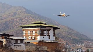 Thrilling A319 Landing in Bhutan: Heart-Stopping Approach on a Windy Day at Paro Airport!!!