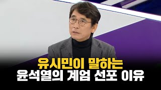 유시민이 말하는 윤석열이 계엄령 선포 이유