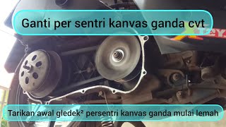 Ganti per sentri kanvas ganda cvt sepeda motor