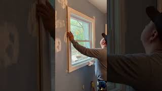 How install windows casing! #carpenter #diy #remodeler #installation