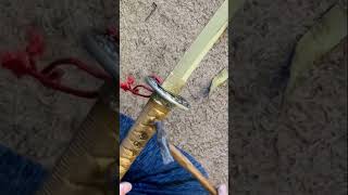 日本刀　Katana 模造品です。簡単に出来る刃文の入れ方     Japanese sword