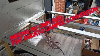 DIY sliding bed, fiat ducato campervan double bed