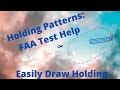 Drawing Holding Patterns Made Easy: FAA Test Prep Help Instrument ATP #shorts #flight #pilot #IFR