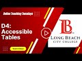D4: Accessible Tables
