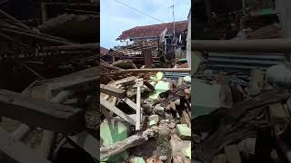 Puing Puing Bangunan Ambruk Karena Gempa Cianjur Ds Sarampad #gempacianjur