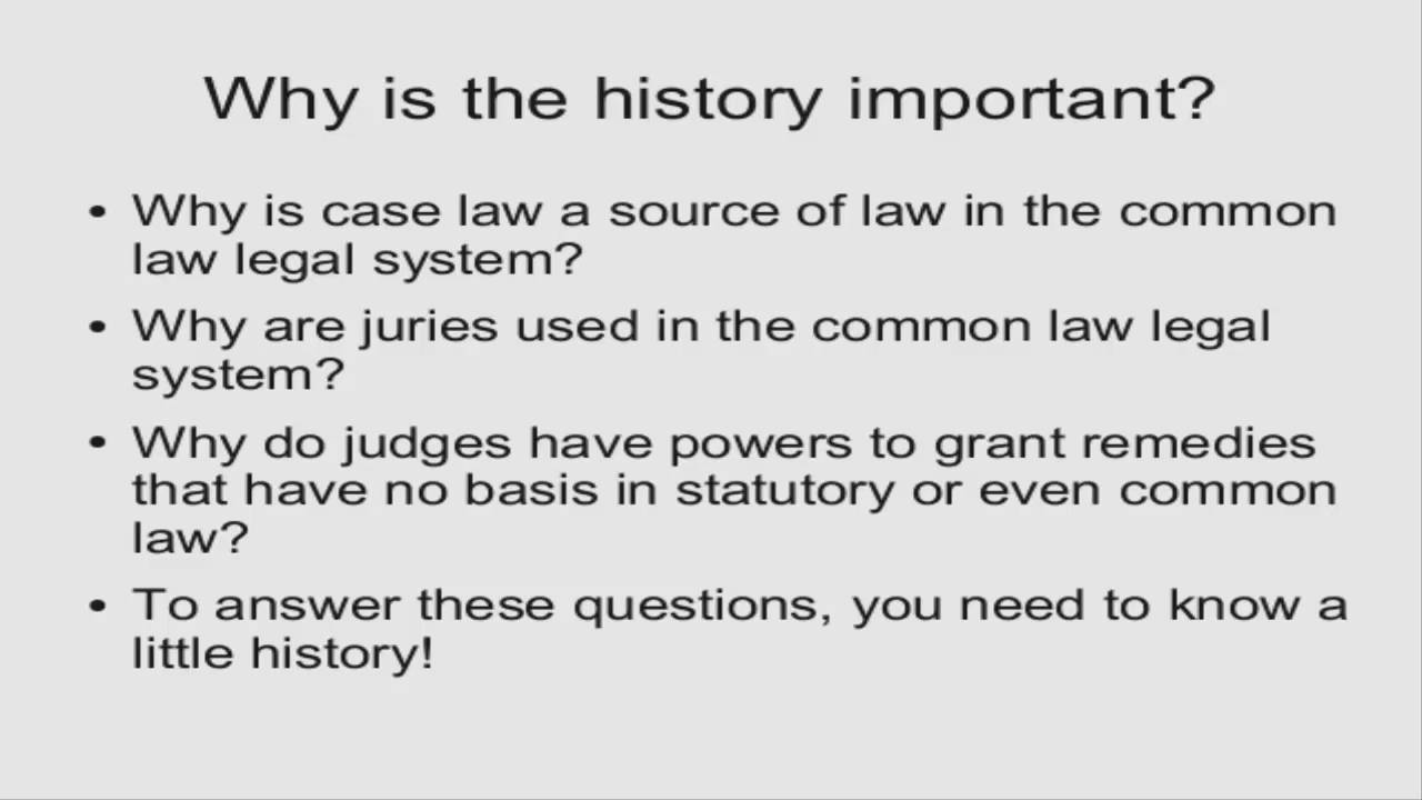 Common Law And Equity Part 1 - YouTube