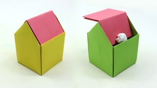 Origami Trash Bin Tutorial - DIY Paper Trash Bin - Easy Origami Step by Step