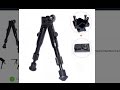 Tactical Rifle Bipod Adjustable 6.3- 6.9 inch with Swivel Stud Mount & Extra Adapter