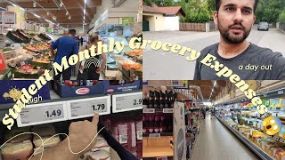 Germany main Grocery|Student Grocery Shopping in Germany| Monthly expenses?🤔|Student Vlog!