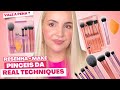 Pinceis da REAL TECHNIQUES -  vale a pena ? + Make usando os pincéis #realtechniques