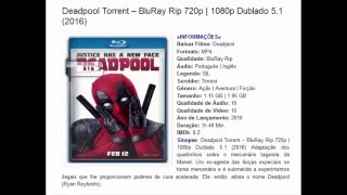 Deadpool Torrent – BluRay Rip 720p | 1080p Dublado 5.1 (2016)