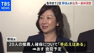 野田聖子氏出馬へ最終調整　自民党総裁選あさって告示