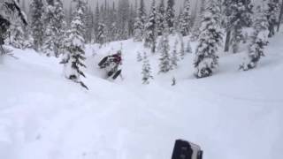 Polaris pro rmk 800 turbo ripn up the deep creek pow