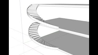 SketchUp tips_Making circular stairs, using'memory copy' Ruby. [질답]스케치업 원형계단, 'memory copy' 루비