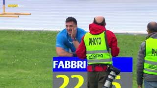 Leonardo Fabbri record italiano nel peso a Savona