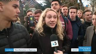 Les lycéens manifestent leur colère dans les rues d'Epernay