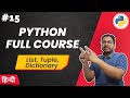 List, Tuple, Dictionary : Python Full Course in Hindi 2023 | Tuffle