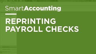 SmartAccounting - Reprinting Payroll Checks