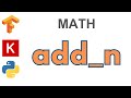 55: add_n | TensorFlow | Tutorial