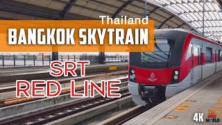 SRT RED LINE - Bangkok skytrain Walking and Travel 4K