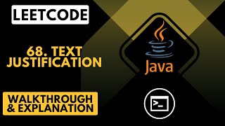 LeetCode 68. Text Justification (Java)
