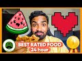 Eating Best Rated Food For 24 Hour Food Challenge | Veggie Paaji