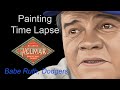 Babe Ruth time-lapse painting by Helmar Brewing. Video with Music to relax to!