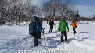 雪上キャンプ実習　テント設営　i-nac国際自然環境アウトドア専門学校