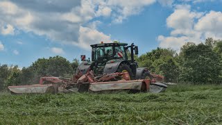 2. Schnitt | 4K | Mähen | John Deere 6195 R | Kuhn Mähkombi