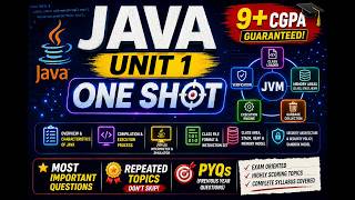JAVA Unit 1 One Shot | Programming in JAVA | IPU