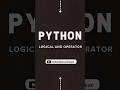 Python Logical AND Operator Explained! 🧑‍💻 Master && and More! #Python #CodingTips #LearnPython