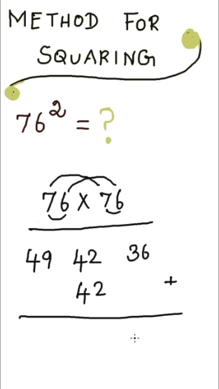 Squaring Numbers Easily Youtube