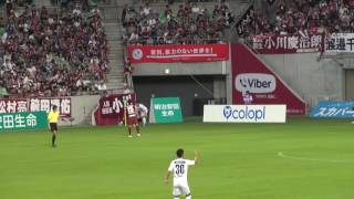 20160709 サガン鳥栖VSヴィッセル神戸　鎌田惜しいヘッド