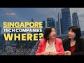 Where do tech companies set up their office in Singapore?