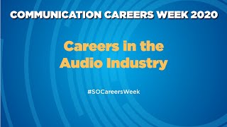 Careers in the Audio Industry