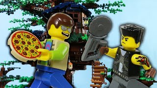 LEGO City Treehouse Fail STOP MOTION LEGO: Billy's Revenge on Littering Duo! | Billy Bricks