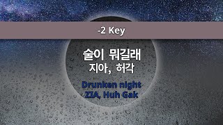 MR노래방ㆍ-2 key] 술이 뭐길래 - 지아, 허각 ㆍDrunken night - ZIA, Huh Gak ㆍMR Karaoke