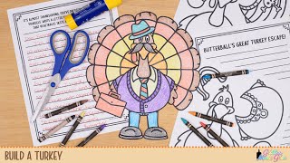 Printable Disguise a Turkey Craft & Writing Prompts for Kids