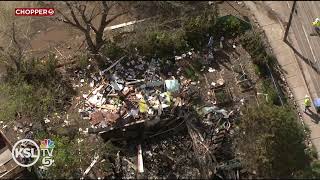 CHOPPER 5: The remains of the Holladay home that exploded after 'ancient dynamite' sticks were found