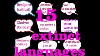 15 Endangered, Dying And extinct World languages